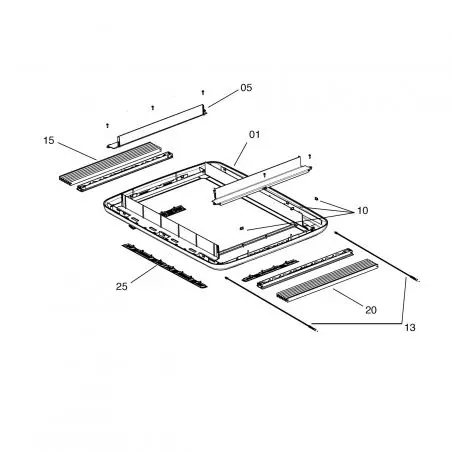 Cadru interior complet pentru versiunea cu suport - pentru versiunea cu suport Midi-Heki