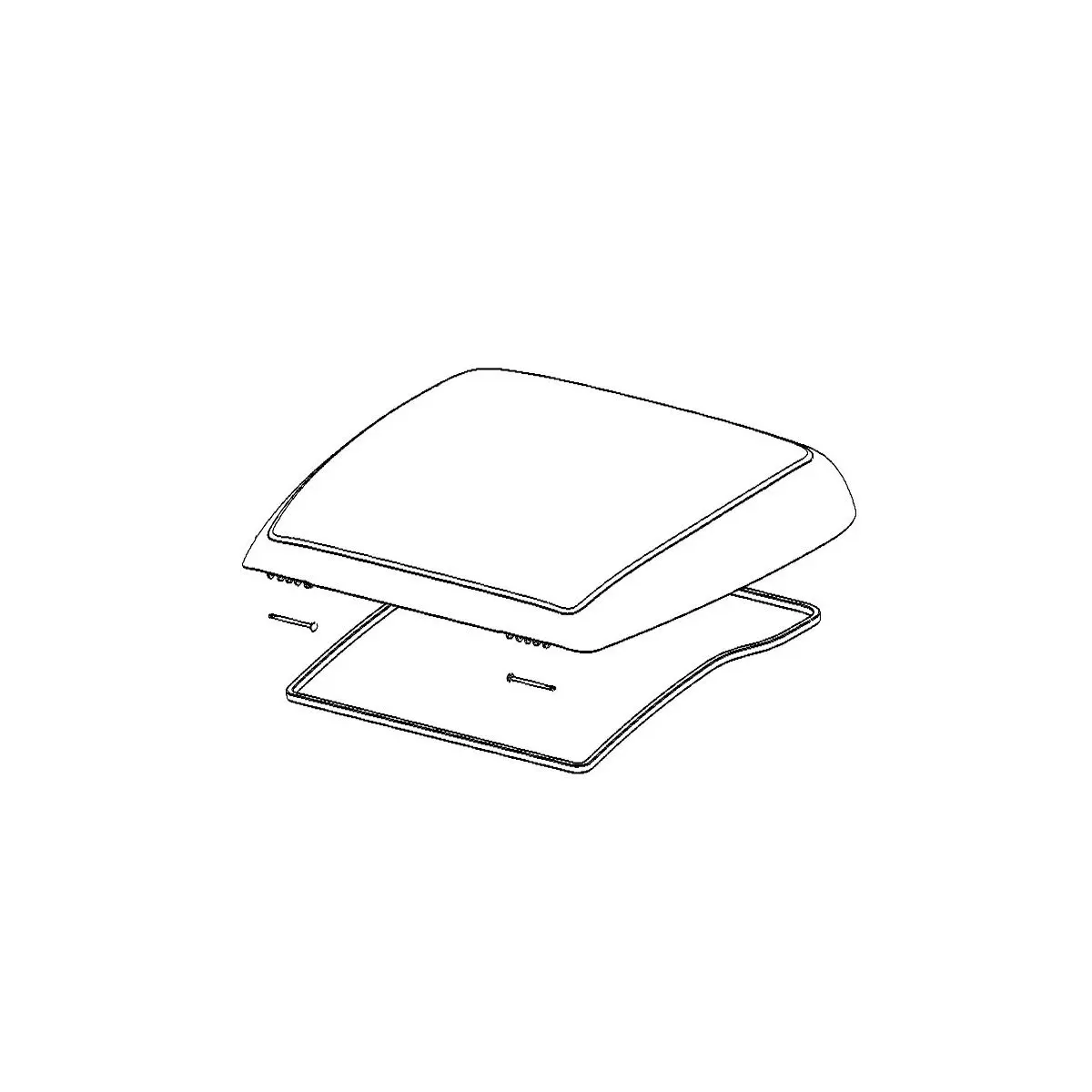 Sticlă completă cu garnitură și știfturi pentru balamale - pentru Mini Heki