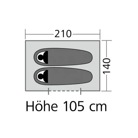 Rýchlomontážny stan Strato 2 Automatic - 210 x 105 x 140 cm