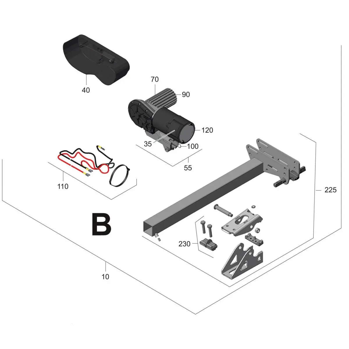 "B" meghajtó egység - Truma Mover smart M