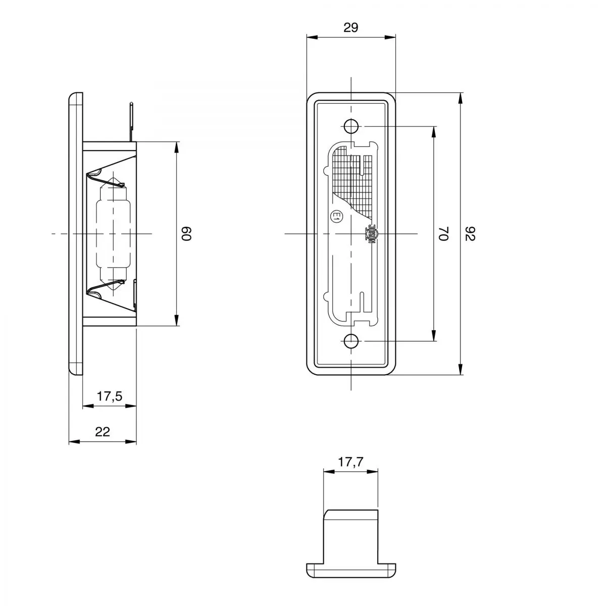 Rendszámtábla világítás - Jokon K 570L