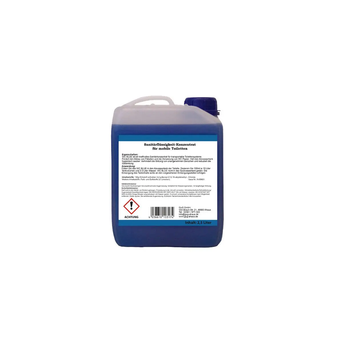 Concentrat aditiv sanitar WC Blue - 2500 ml