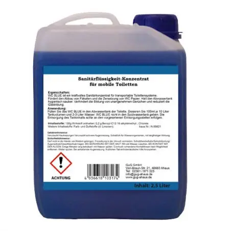 Egészségügyi adalék koncentrátum WC Blue - 2500 ml