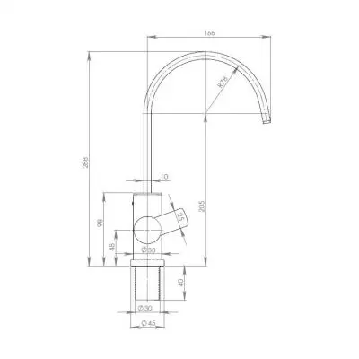 Baterie ceramica monocomand Contur S 90