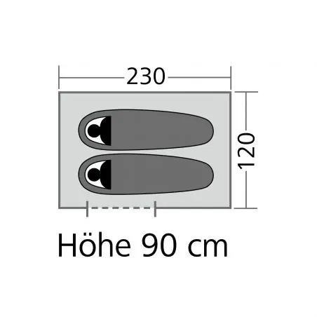 Trekingový stan Siskin 2.0 - 120 x 90 x 230 cm