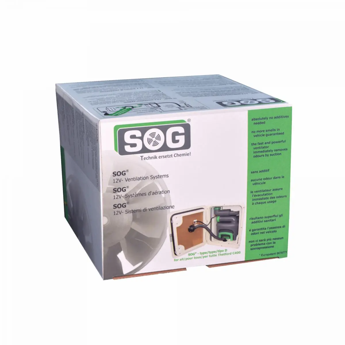 Ventilatie WC SOG - Tip D pentru C400, alb
