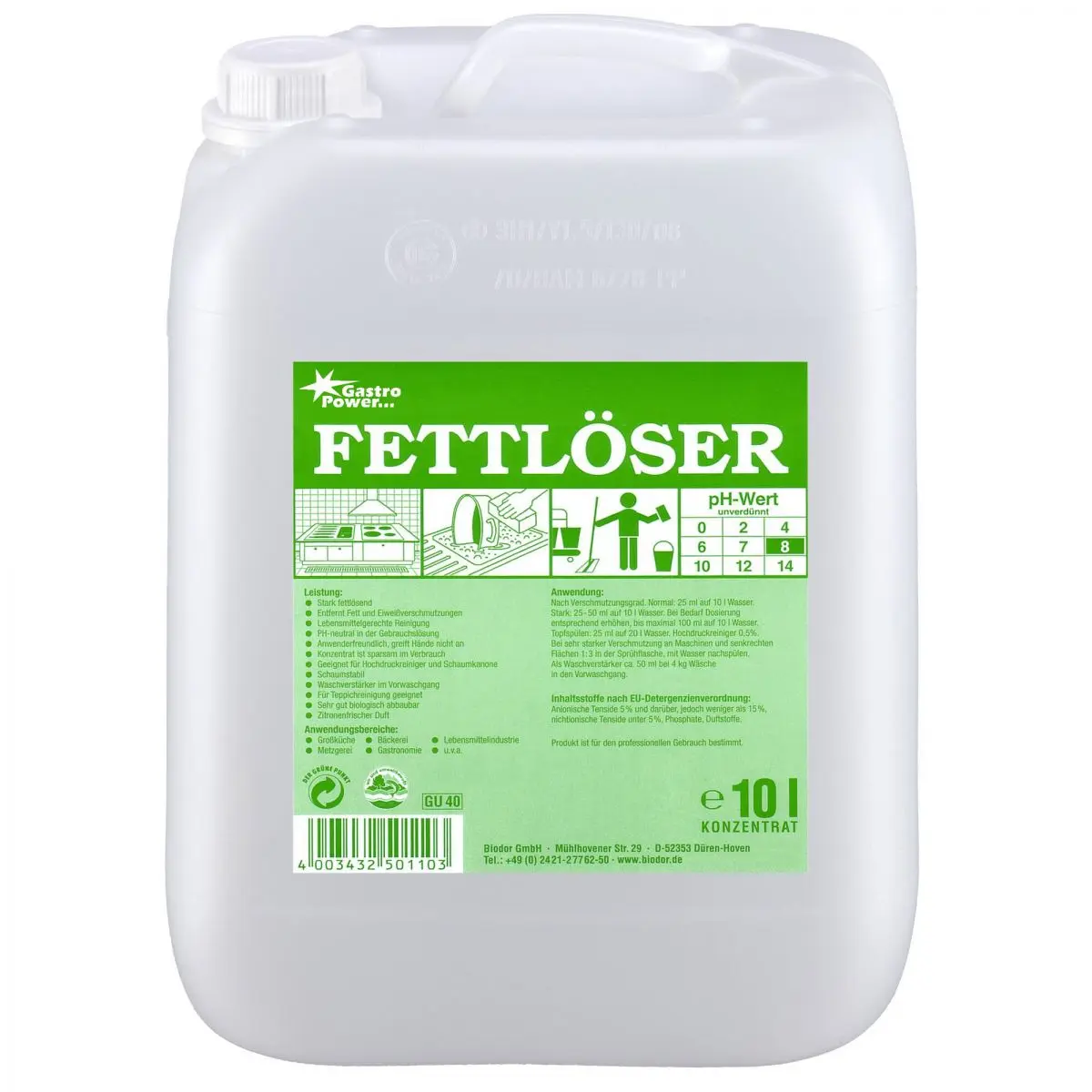 Bioodor zsíreltávolító - 10 literes kanna