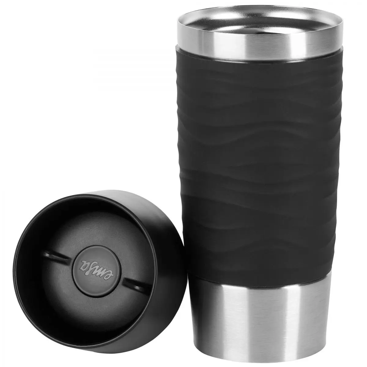 Travel Mug Waves - fekete
