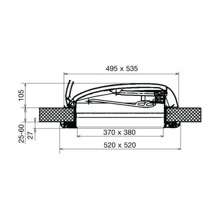 Tetőablak Mini Heki Style - kényszerszellőztetéssel, tetővastagság 25-42 mm