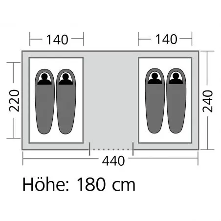 Stan Vis-a-Vis Tauris - 440 x 180 x 240 cm