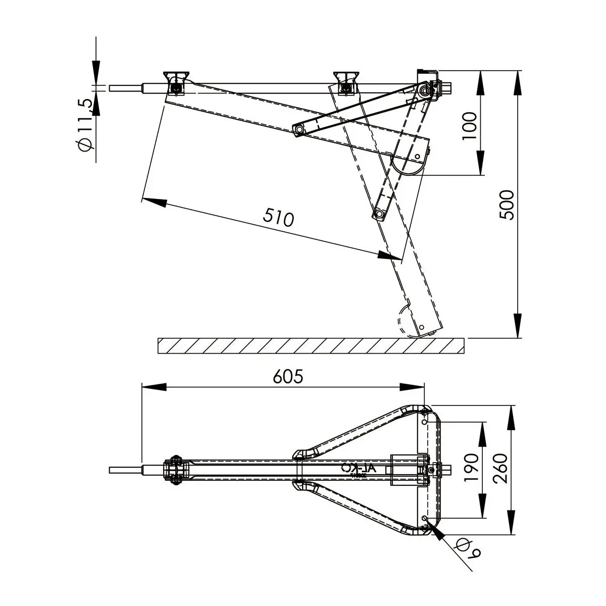Suport pentru picioare AL-KO - Compact 800 L