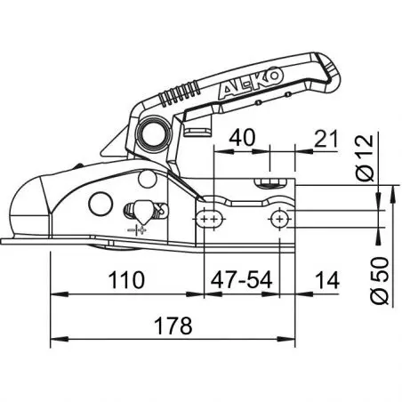 Guľová spojka AL-KO AK 270 - s mäkkým dokom