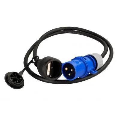 Adaptérový kábel CEE - SCHUKO - 150 cm, balený SB