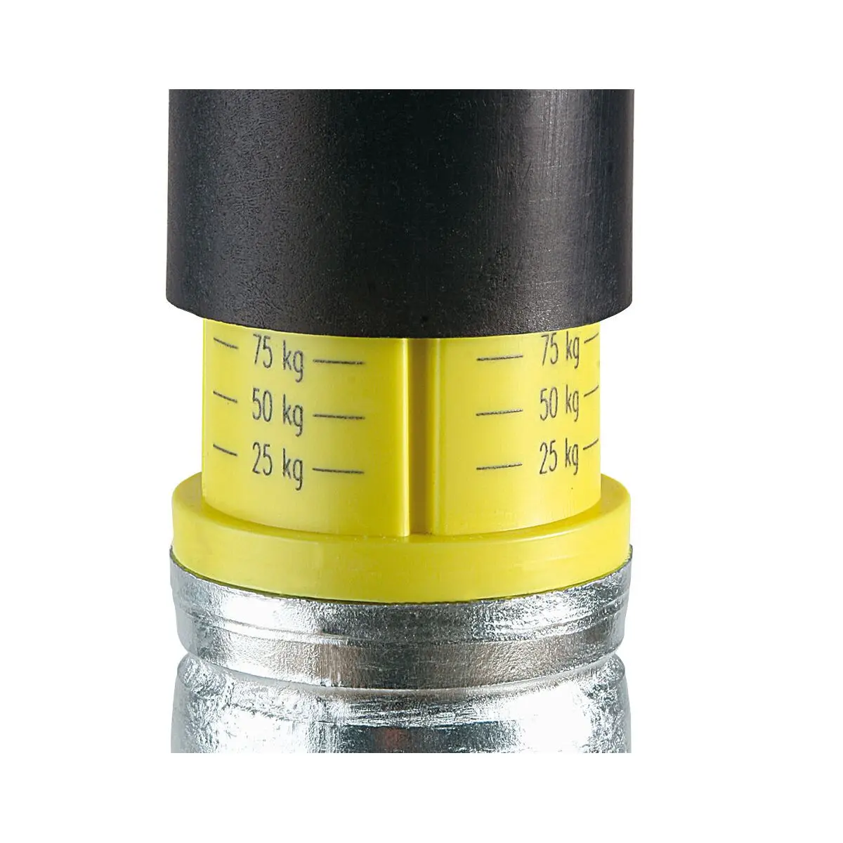Roată de remorcare cu indicator de sarcină în partea din față - 260 x 85 mm, jantă de oțel