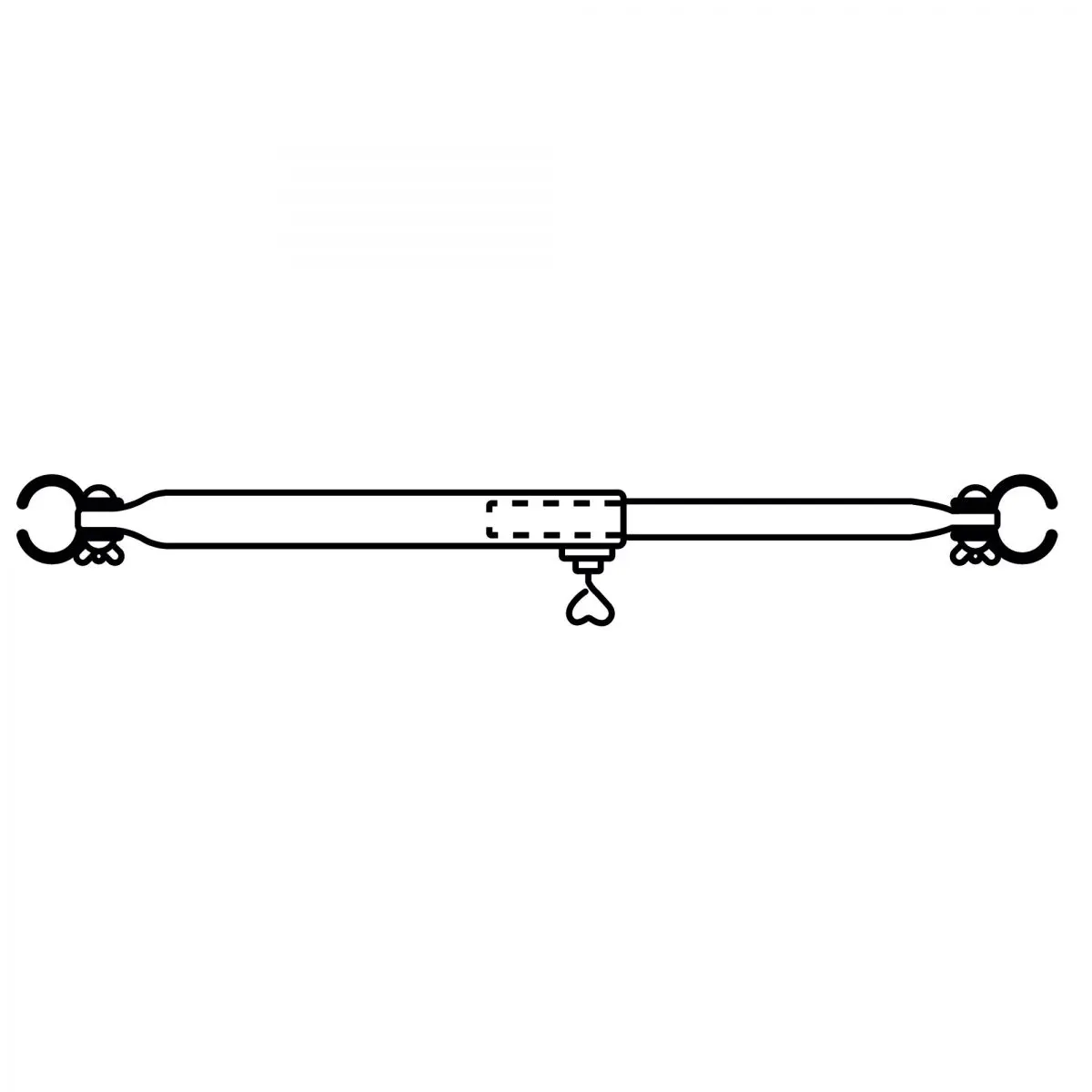 Tetőtartó rúd - 32 mm acél, 120-205 cm