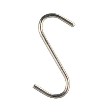 S-hook - ezüst metál, 5 db-os csomag