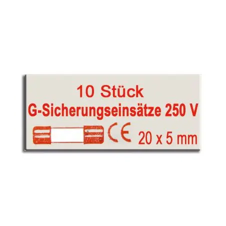 Biztosíték - 5 x 20 mm, 10 db-os csomag
