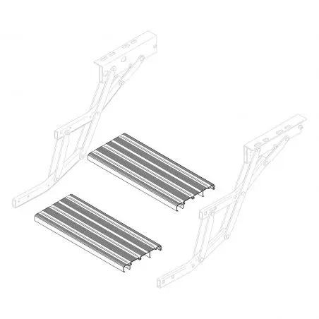 Trittbrett fr Omnistep ABS 12V double 440 Alu, 2 Stck