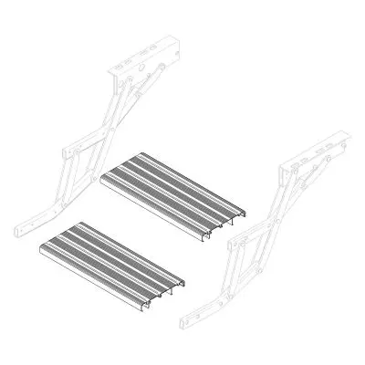 Trittbrett fr Omnistep ABS 12V double 500 Alu, 2 Stck