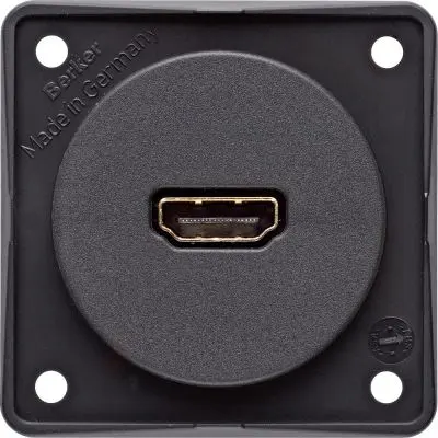 Zásuvka HDMI - antracitová, balená SB