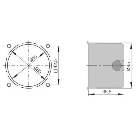 Cutie de protectie - 45 x 35 mm, in ambalaj self-service