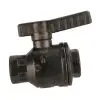 Supapă cu bilă - 1/2 inch, negru/roșu, afișaj pachet de autoservire