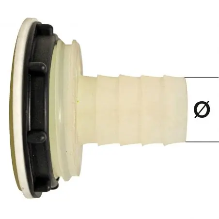 Piesă de conectare rezervor - 30 mm cu piuliță de blocare, pe afișaj autoservire