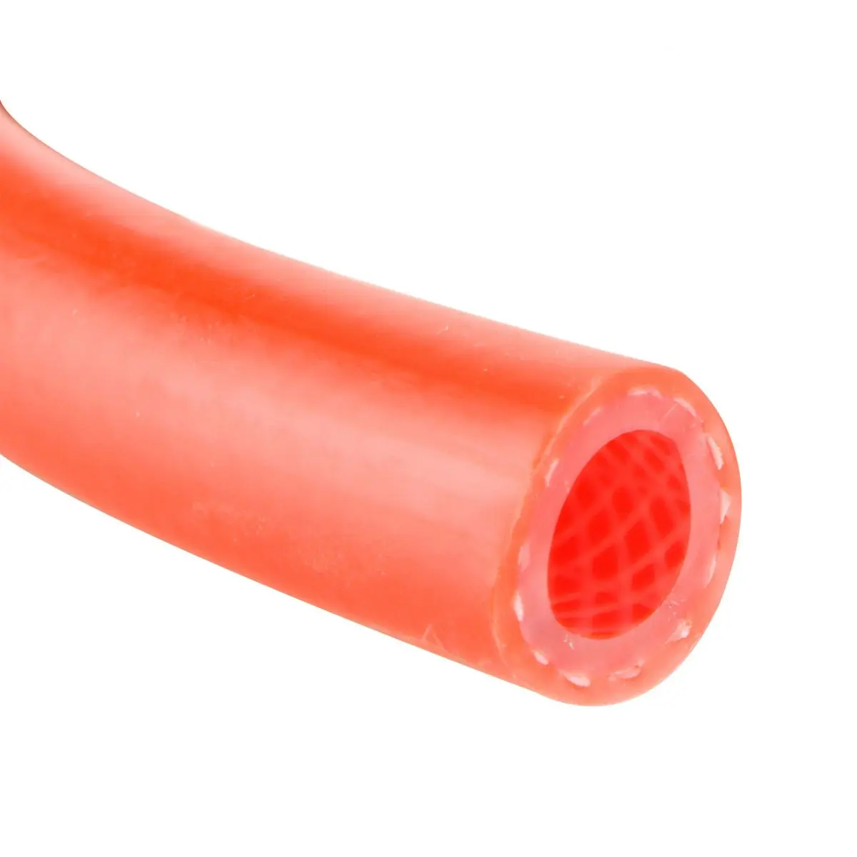 Furtun PVC apă caldă - roșu, 10 x 3 mm cu căptușeală din material textil
