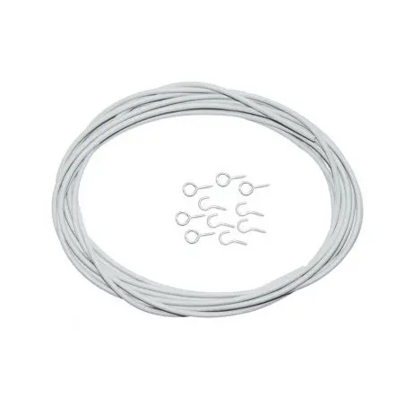 Spannfix záclonová špirála - svetlosivá 3 m s 5 háčikmi a 5 senmi, SB