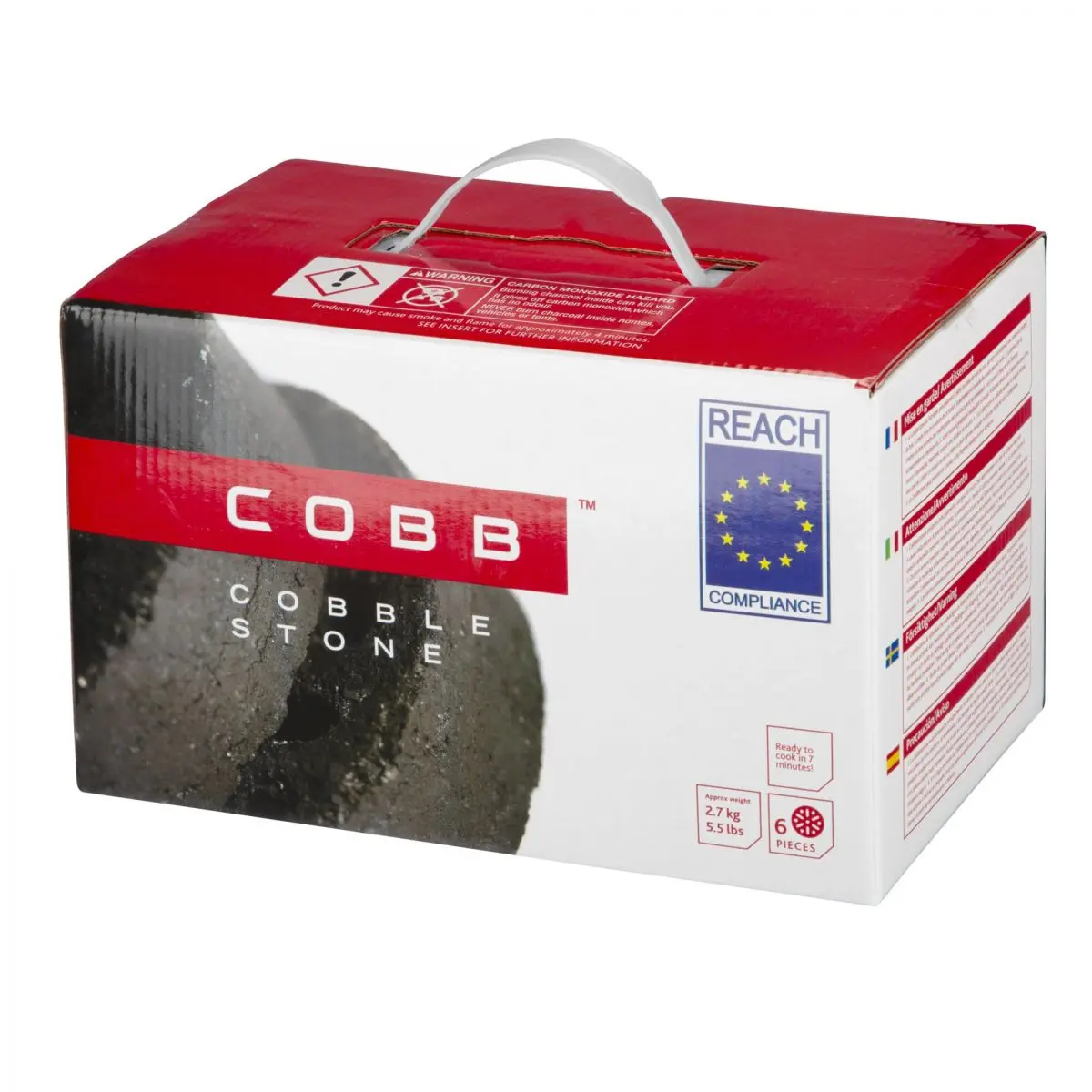 Barbecue brikett Cobble Stone - 6 db