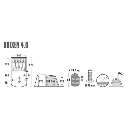 Tunelový stan Brixen - 4.0