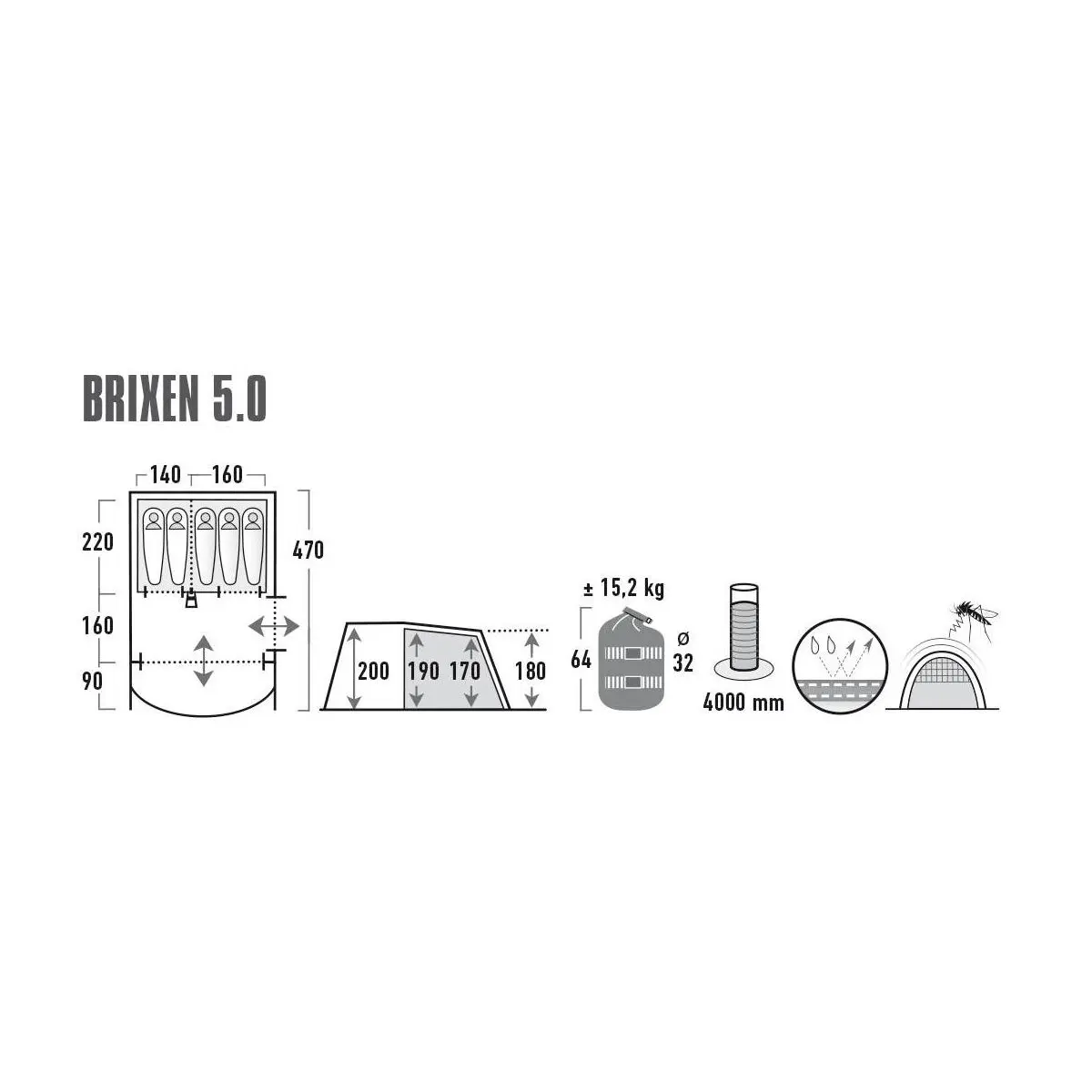 Tunelový stan Brixen - 5.0