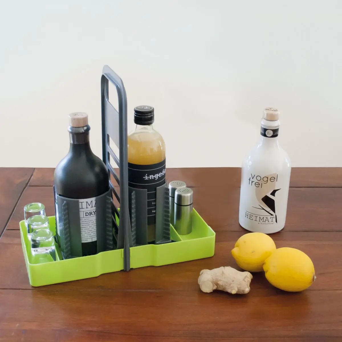 Palacktartó Multi Tray OELE - lime, sötétszürke
