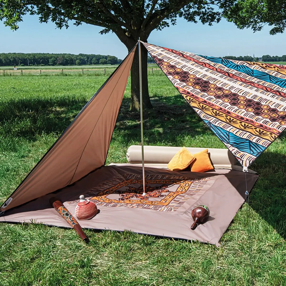 Csatlakoztatható napvitorla TC-Zip-Canvas single Africa nyomattal