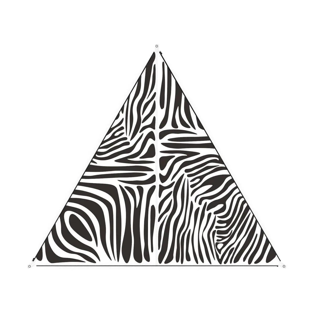 Összekapcsolható napvitorla TC-Zip-Canvas egy zebra nyomattal