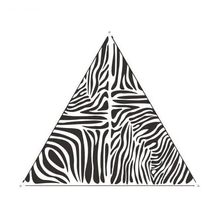 Összekapcsolható napvitorla TC-Zip-Canvas egy zebra nyomattal
