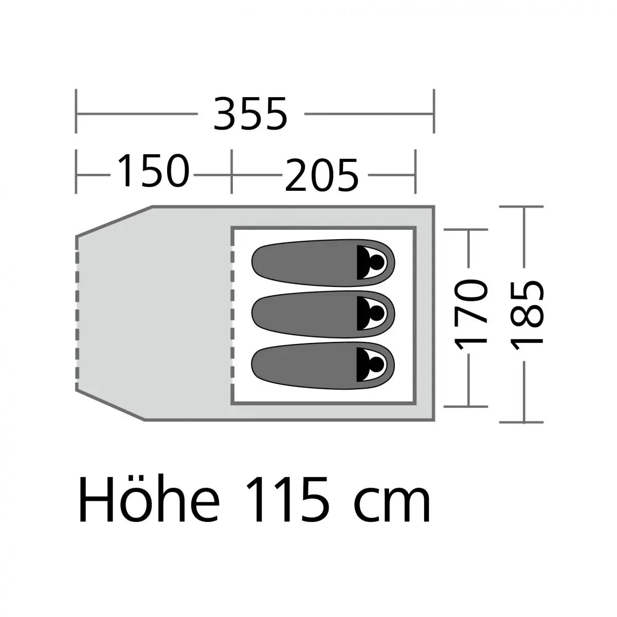 Cortes 3 kék - Aktív sátor