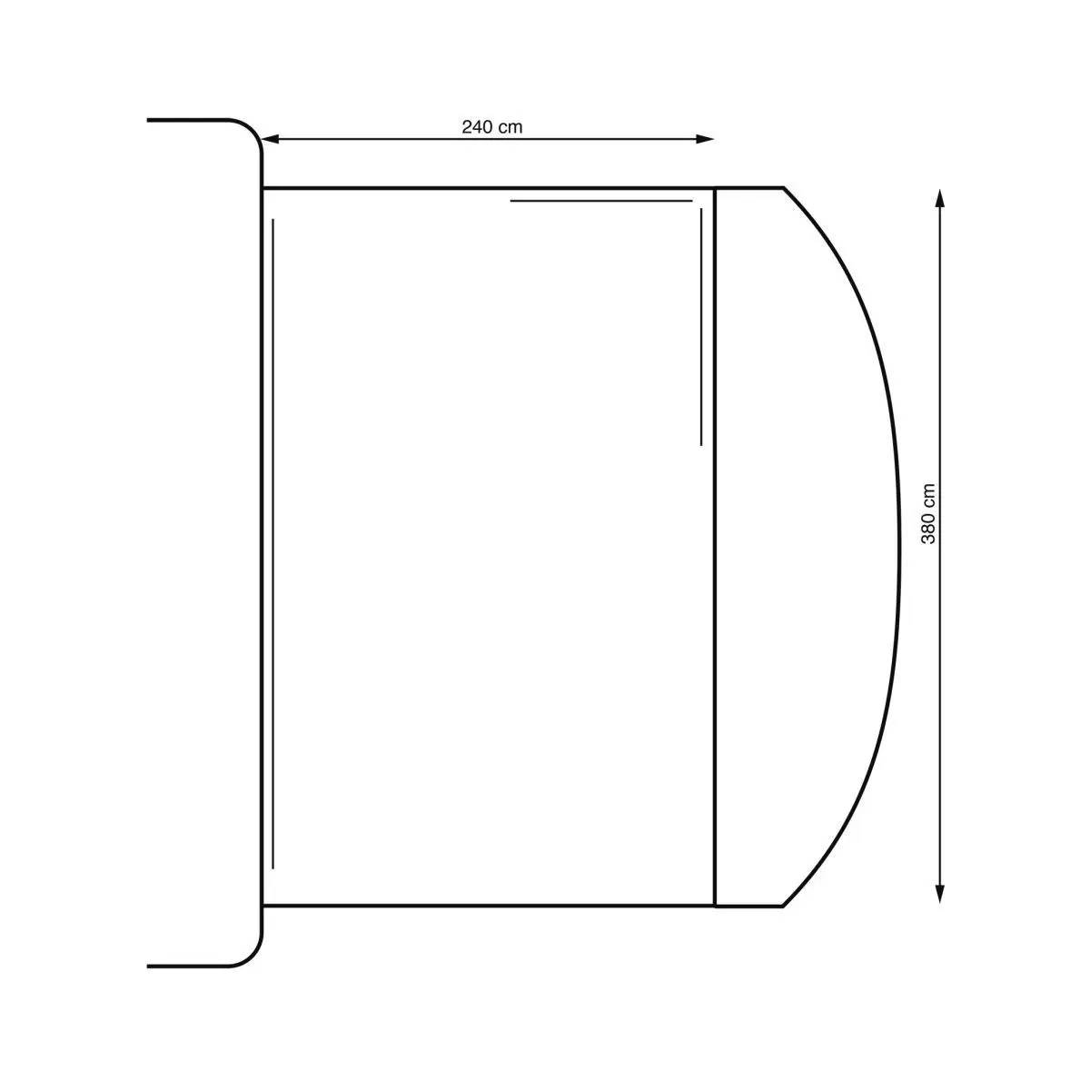 Obytný stan Atlantis Pro - 380 x 240 cm