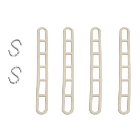 Bretele elastice, 20 cm, cu 2 carlige, 4 buc
