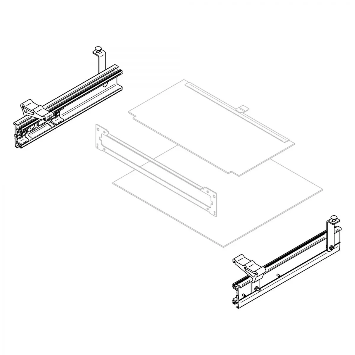 Montagerahmen Thule Slide-Out V19 Ducato 550