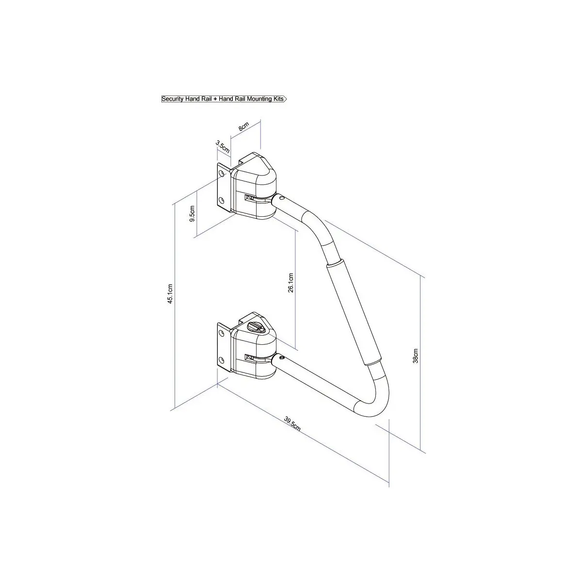 Balustrada cu incuietoare usa - Kit cadru balustrada de siguranta