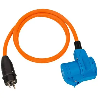 CEE kempingadapter kábel 1,5 m - IP44 1,5 m narancssárga