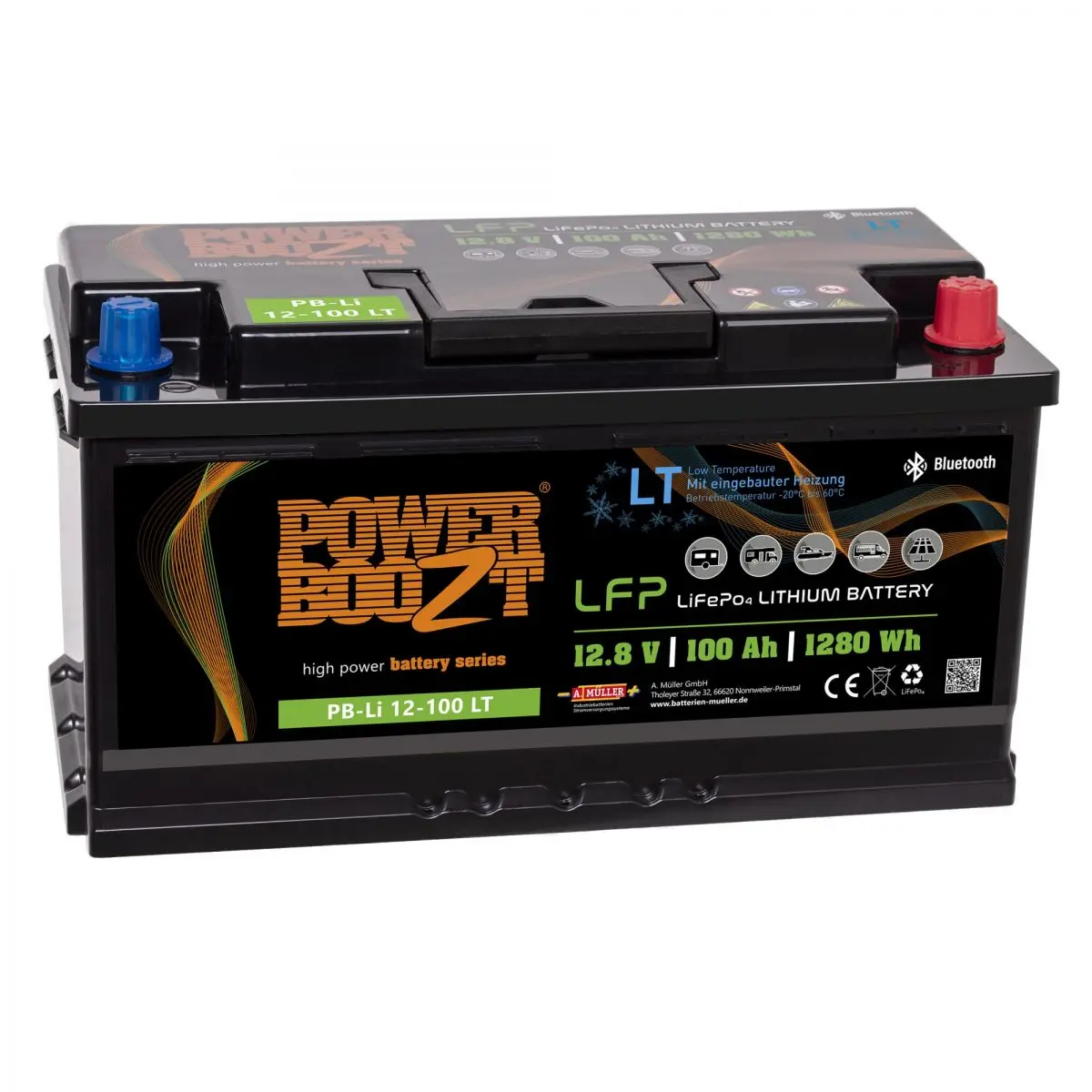 Powerboozt lítiová batéria - PB-Li 100 DIN LT