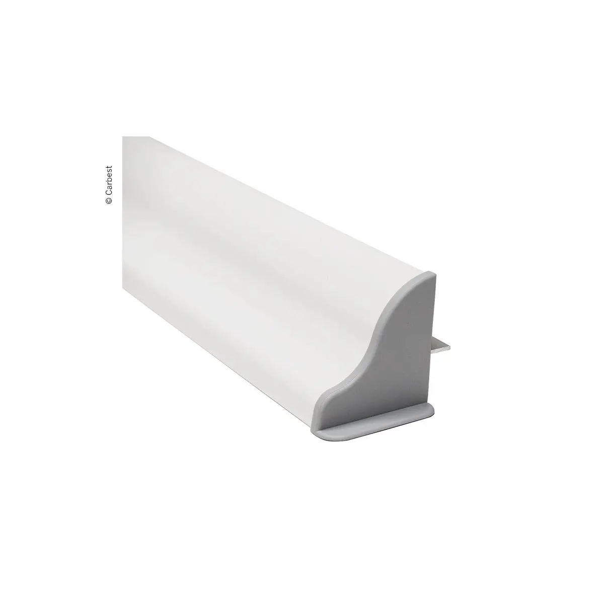 Sada hliníkových montážnych spojlerov pre solárne panely - šírka do 410 mm - biela
