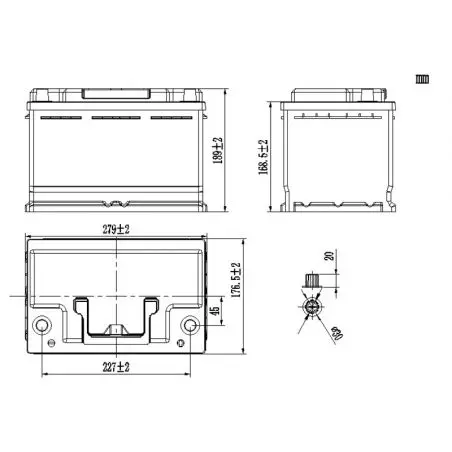 LiFePO4 batéria Li100BH6 - Podsedadlová batéria VW T6.1 / T6 / T5