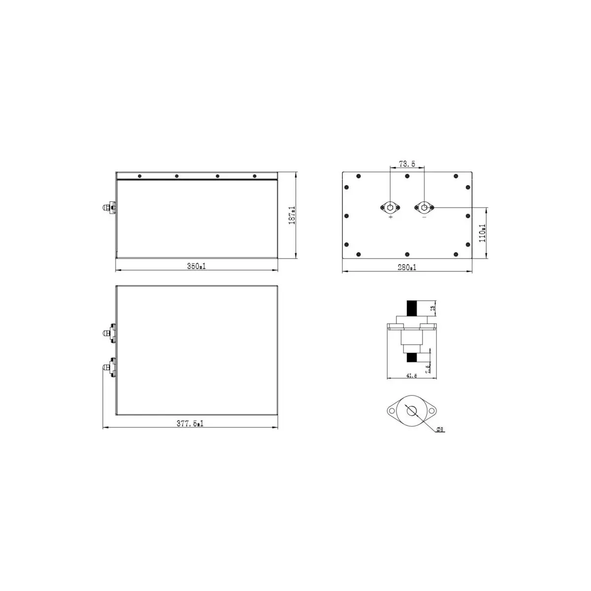 LiFePO4 batéria Li200BHD - batéria pod sedadlo Fiat Ducato