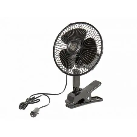 Ventilátor 12 V - oscilačný s držiakom svorky