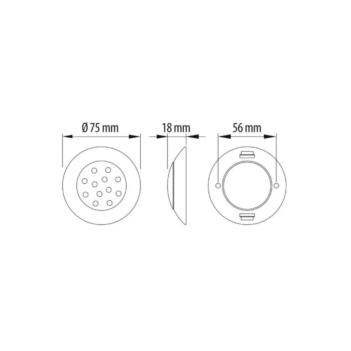 Spot LED Carbest 75x18mm