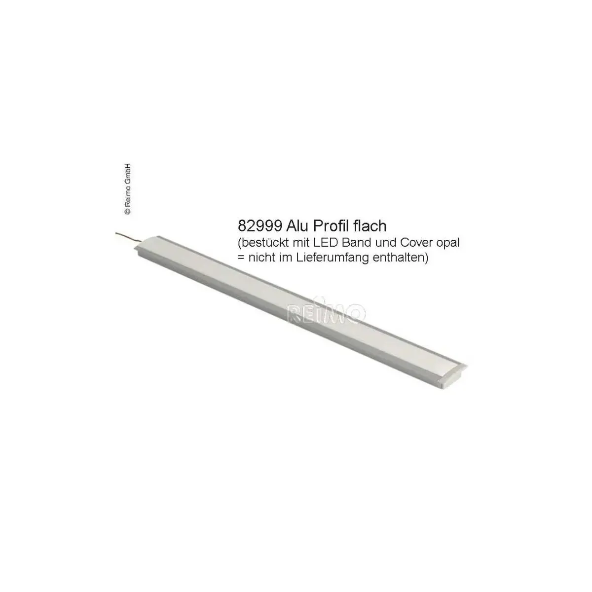 Karbeszt alumínium profil LED szalagokhoz, hossza 1,5 m lapos