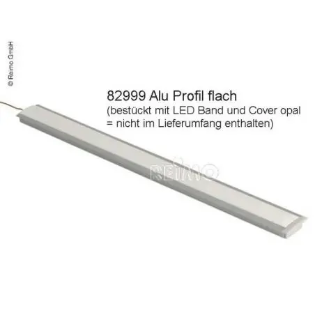 Carbest Auminium-Profil für LED-Bänder Länge 1,5m flach
